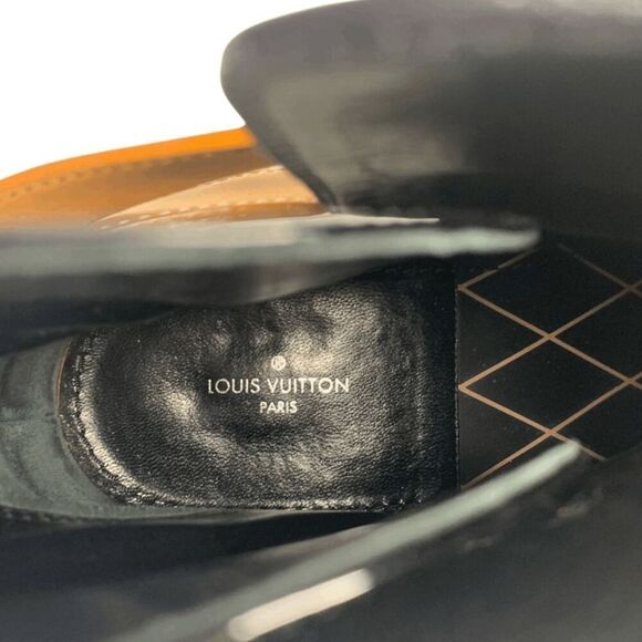 Louis Vuitton Monogram Patent Leather Boots EU 38.5 US 8.5 Black Ankle Booties - Picture 7 of 12